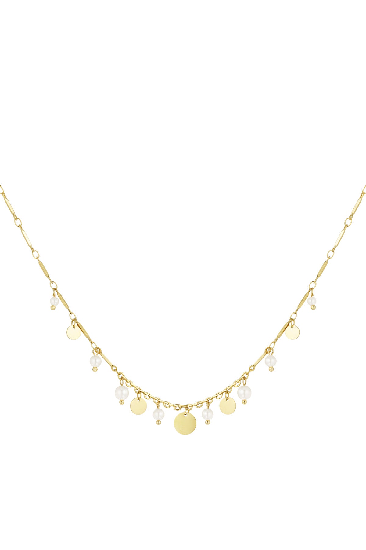 Necklace Perles et Médailles