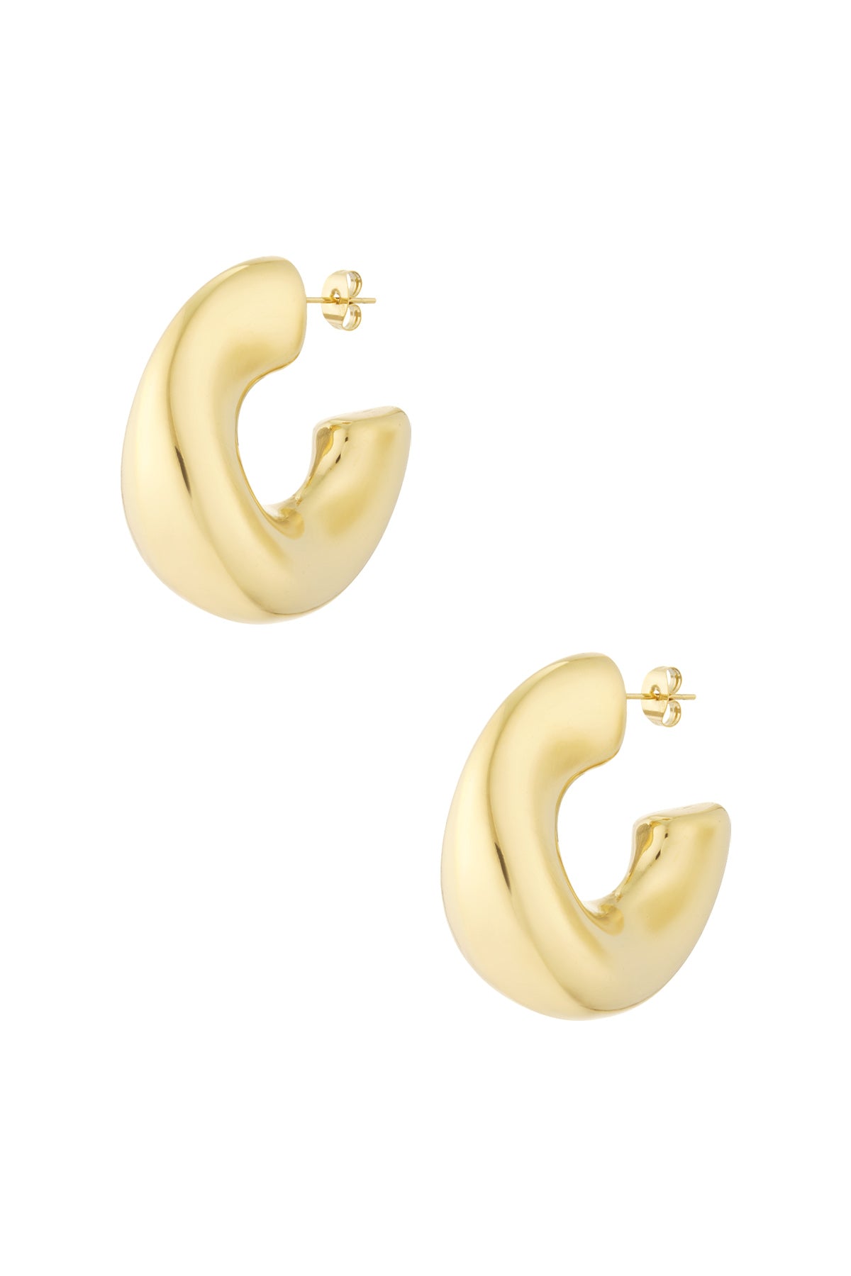 Lune Argent Hoops Earrings