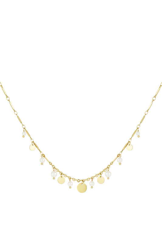 Necklace Perles et Médailles