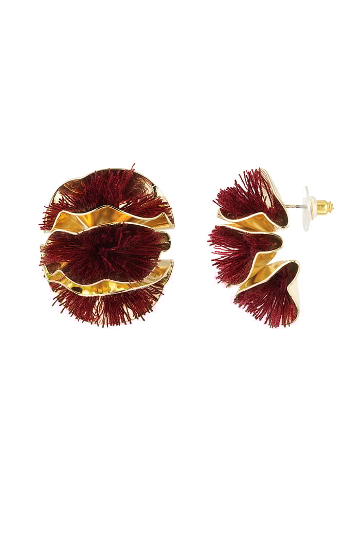 Crimson Wave Earrings