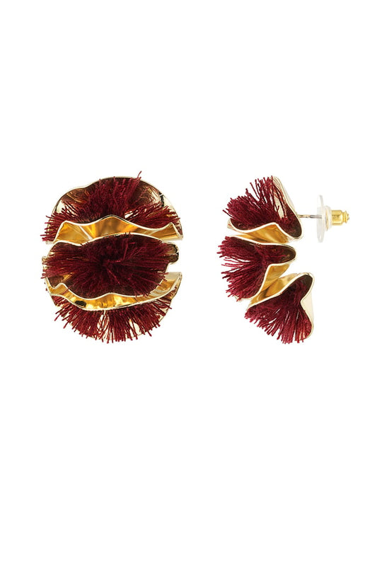 Crimson Wave Earrings