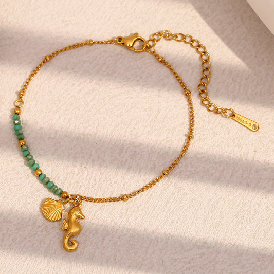 Seahorse Charm Bracelet Gold