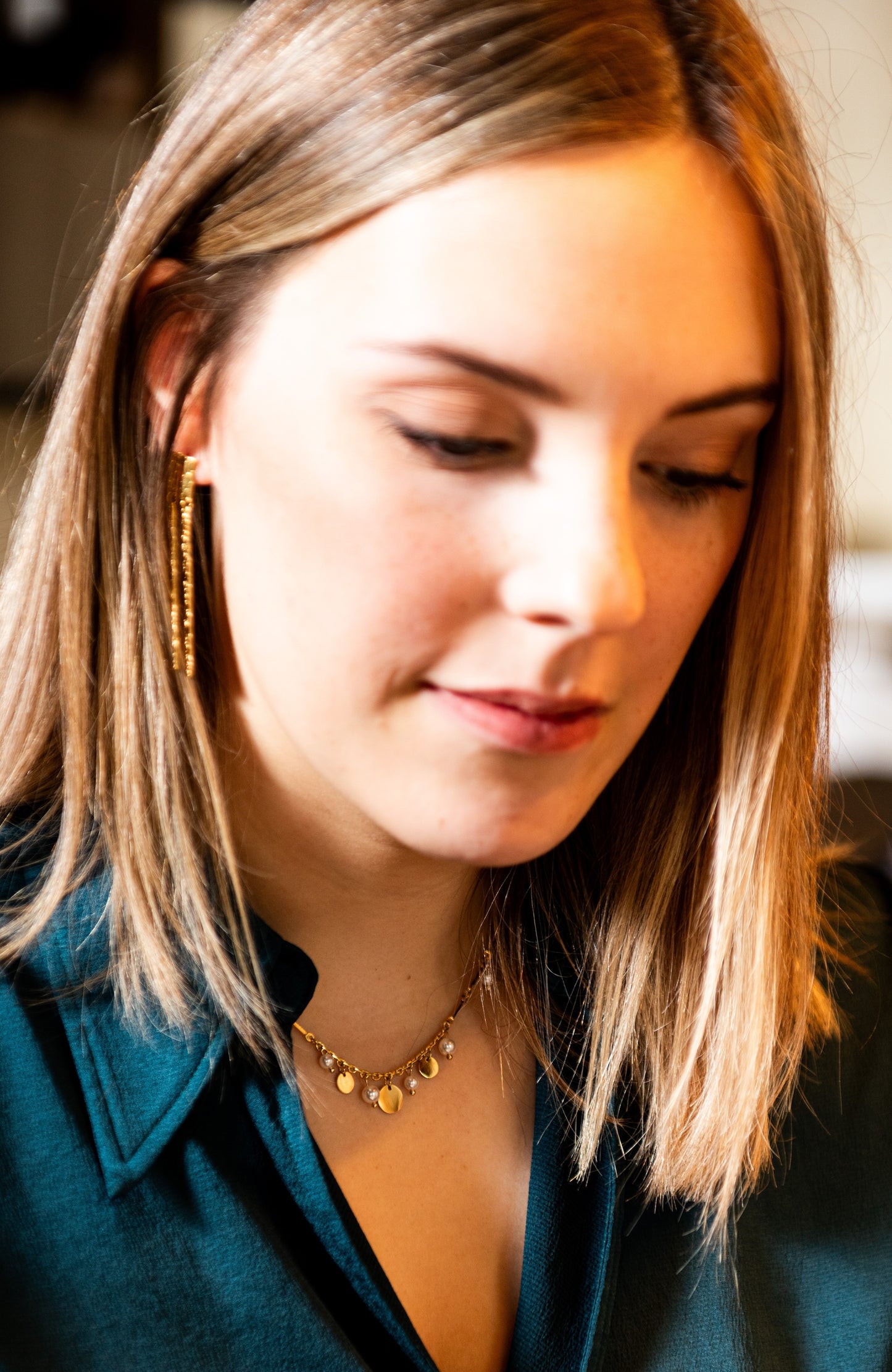 Necklace Perles et Médailles