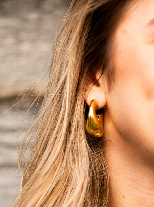 Lune Argent Hoops Earrings