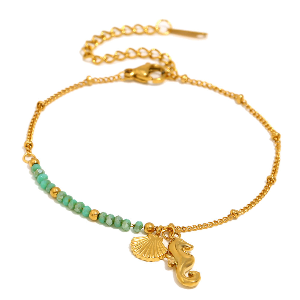 Seahorse Charm Bracelet Gold