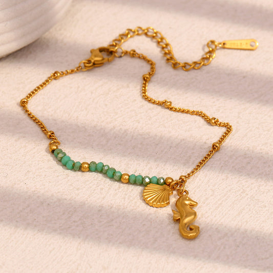 Seahorse Charm Bracelet Gold