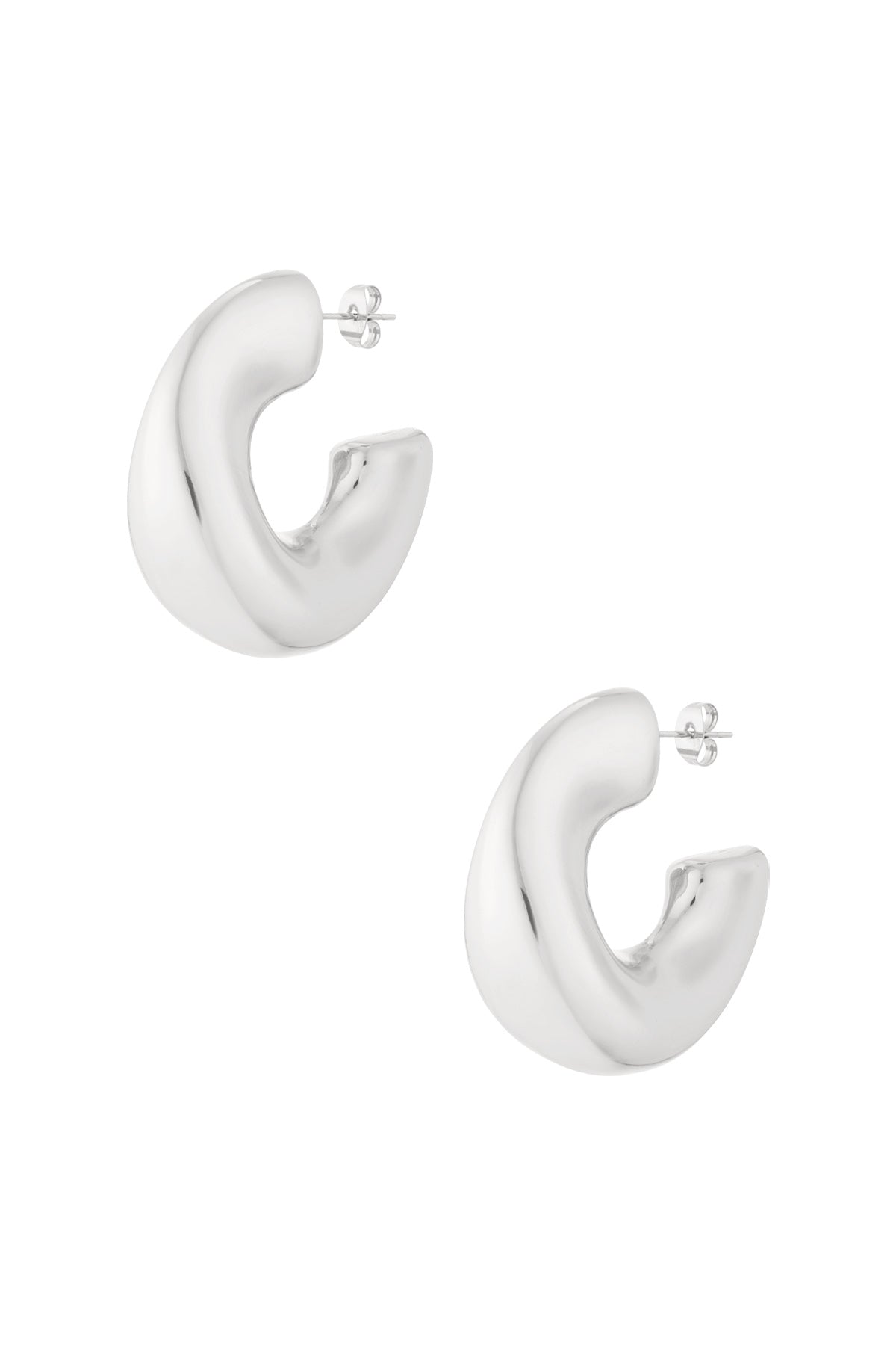 Lune Argent Hoops Earrings