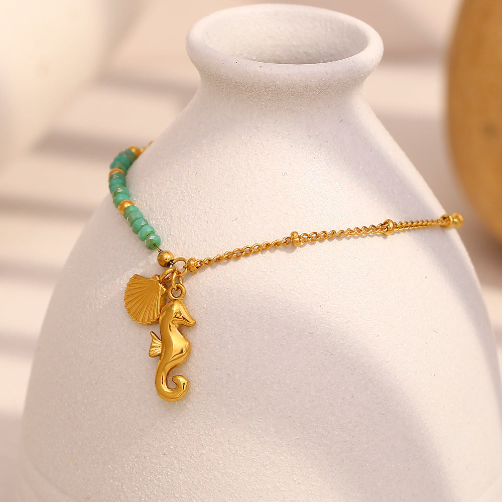 Seahorse Charm Bracelet Gold